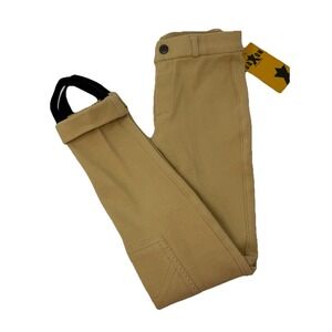 Saxon Kids Adjustable Waist Jodhpurs Beige Size C8 Riding Equestrian Pants NWT
